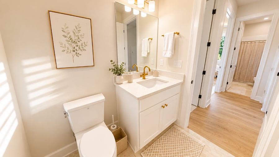 Half Bath in Hallway