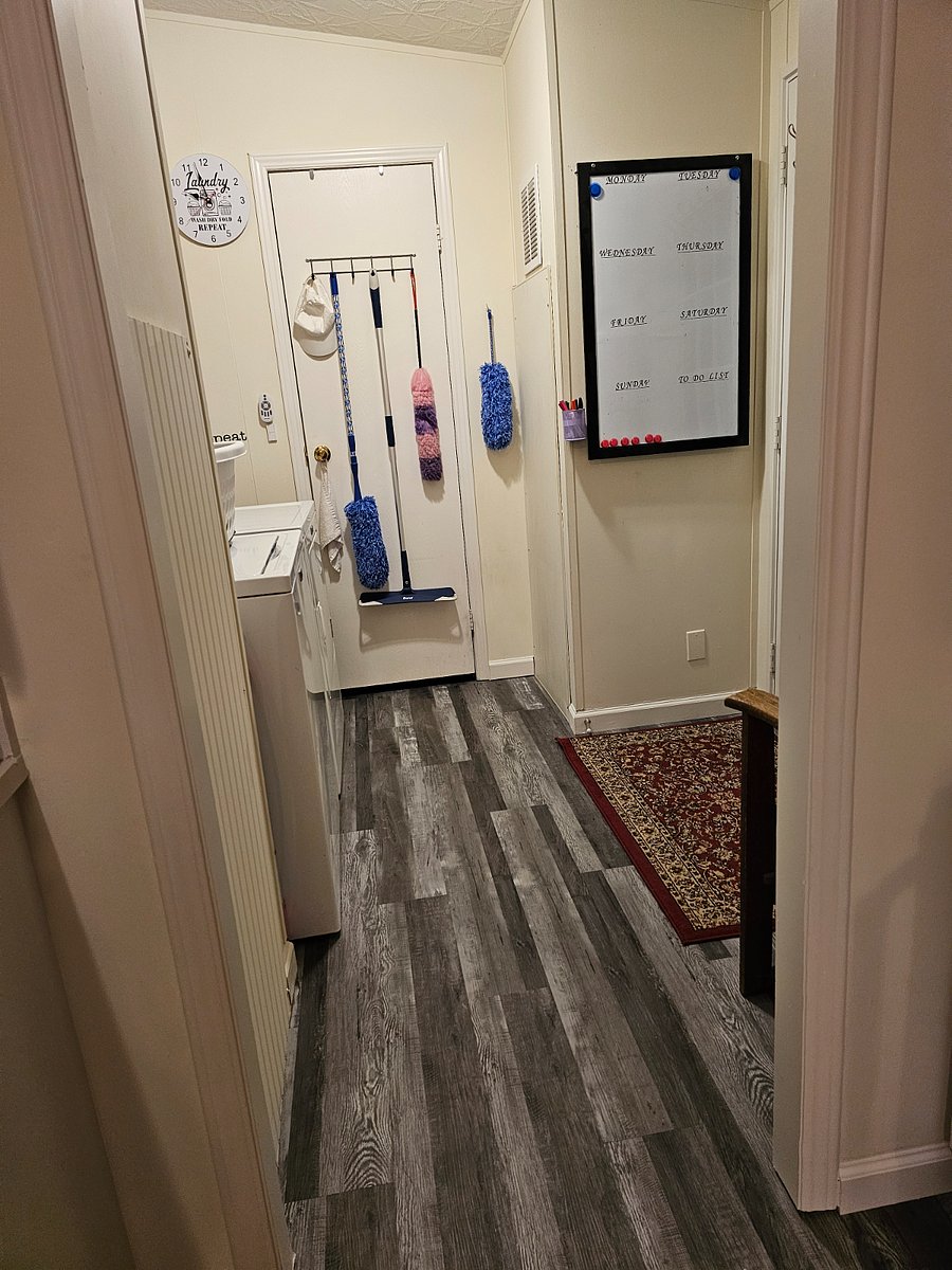 Laundry room to the garage and semi-private entrance to the  Master Bathroom