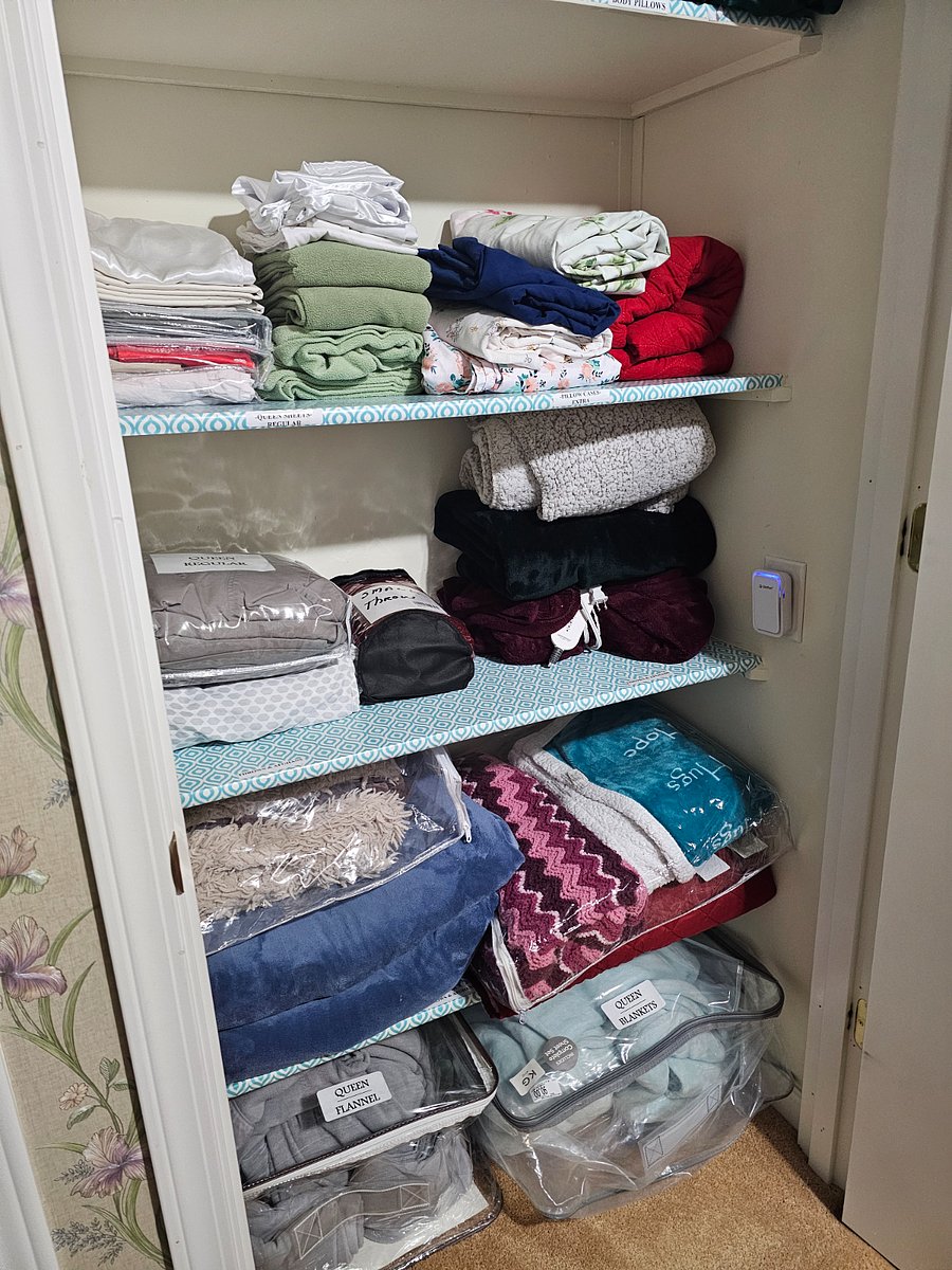 Flannel, satin, cotton and percale sheets, and pillowcases, as well as heated throws and extra blankets available