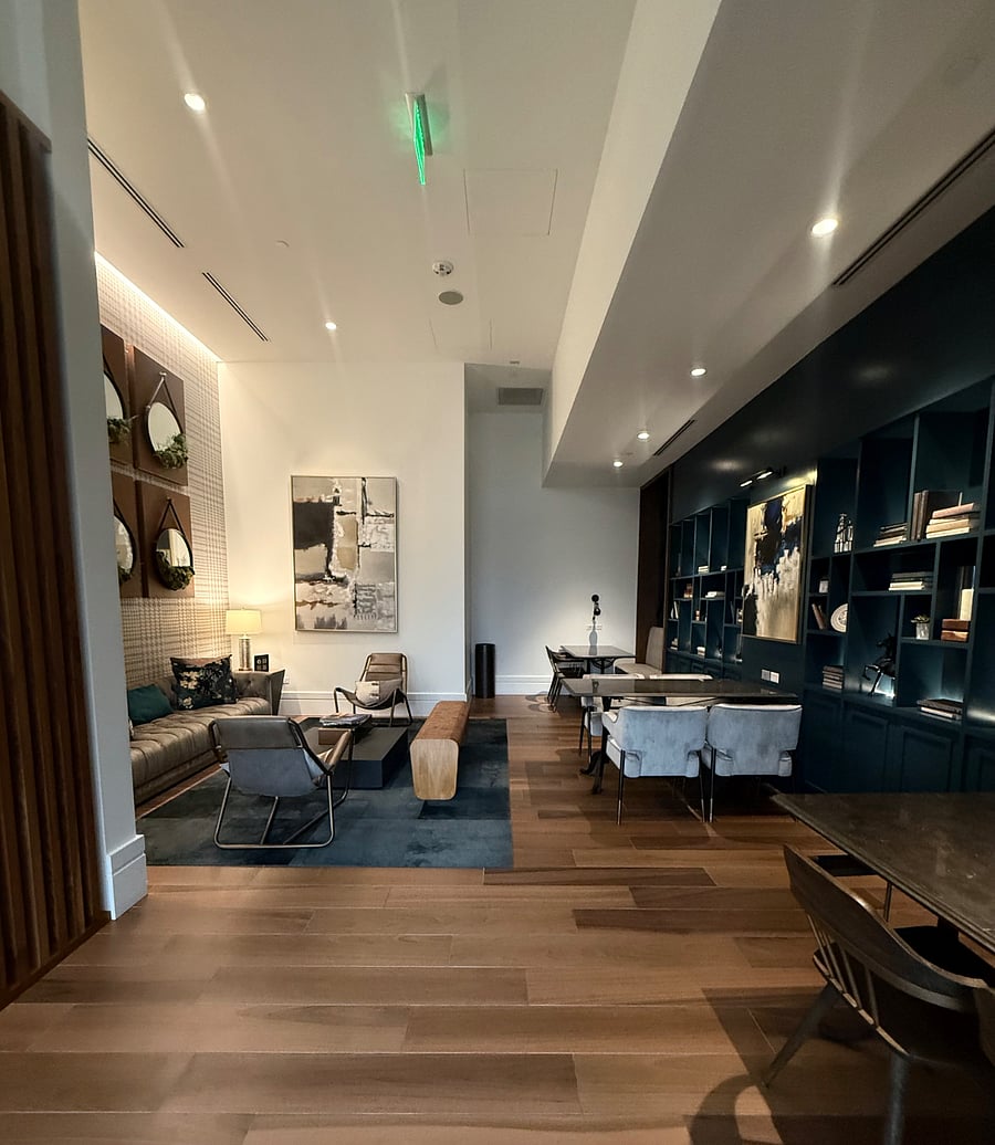 Casual Lounge Next to Billiards & Golf Simulator Room