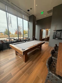 Billiards Room with Privacy Sliding Doors for Residents