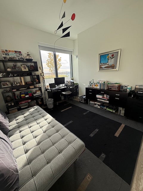 Another View of 2nd Bedroom with Office Equipment of Shared Large Monitor Screen, Printer & Scanner.