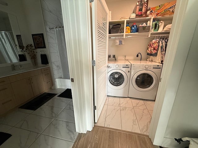 Laundry Room Conveniently Adjacent to 2nd Bedroom & between 2nd Private Bath