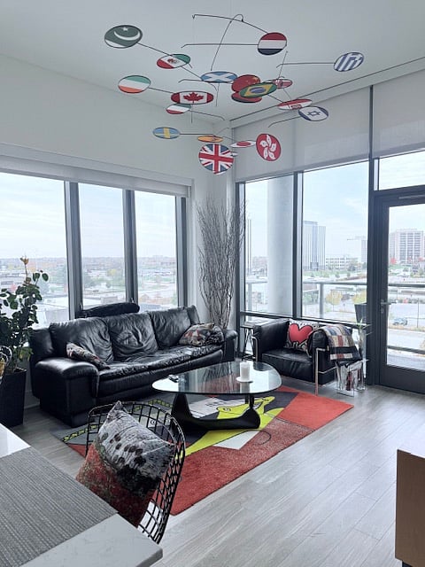 Mid-Century Modern Designer Furnishings in Unique Corner 2-Bdr, 2-Bath Apt Unit