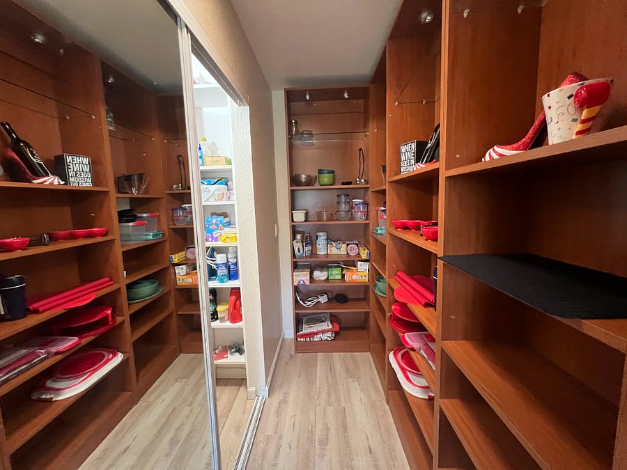 Pantry with plenty of shelves 