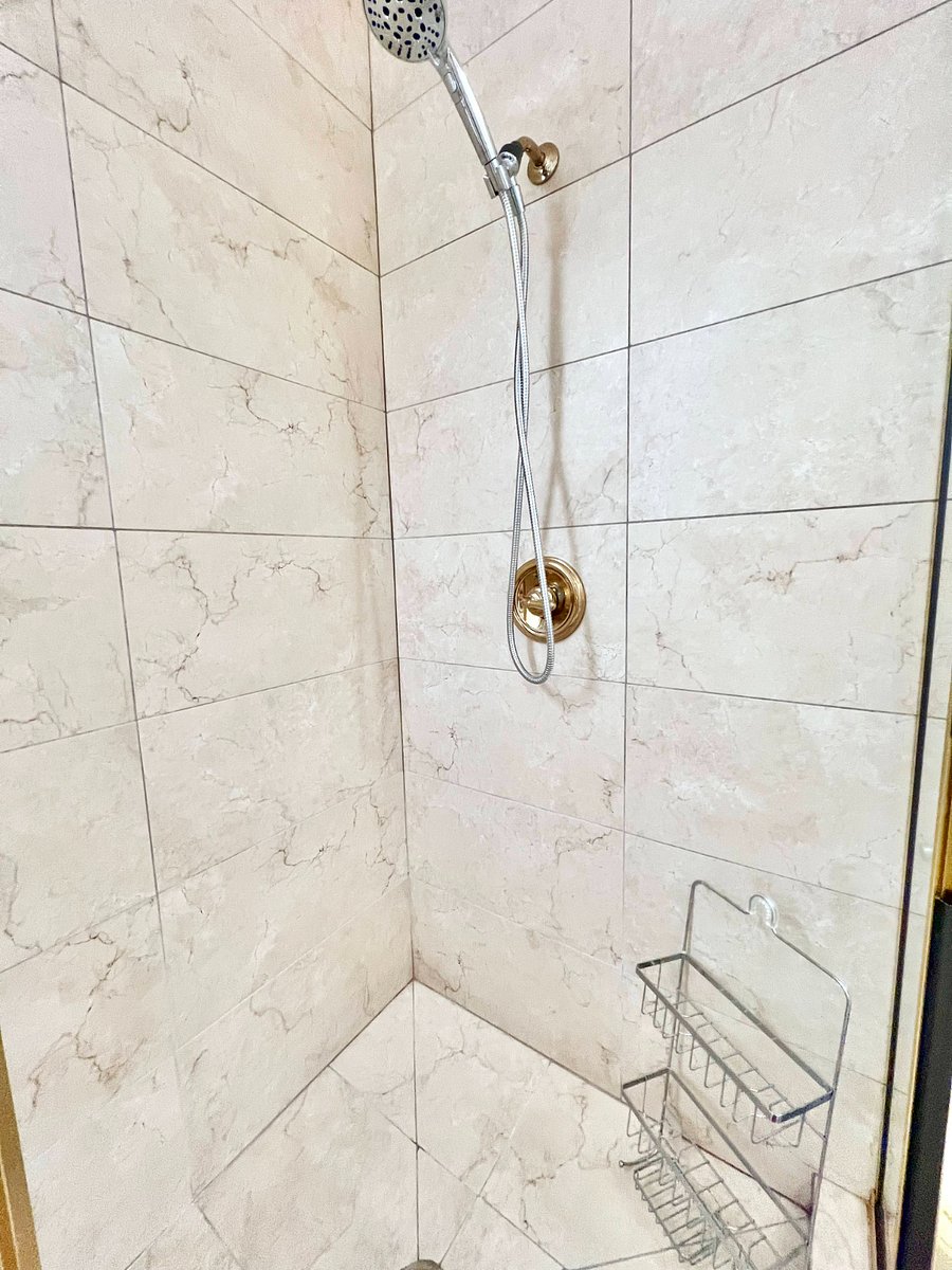 Spotlessly clean shower stall