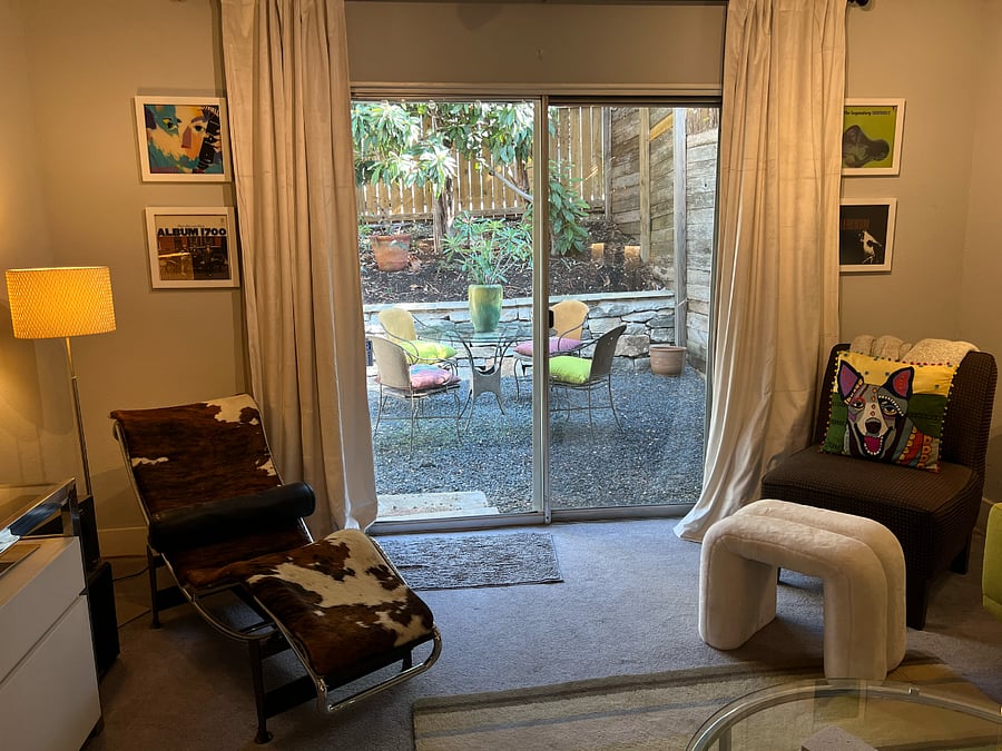 Easy access to the back yard from the Living Room