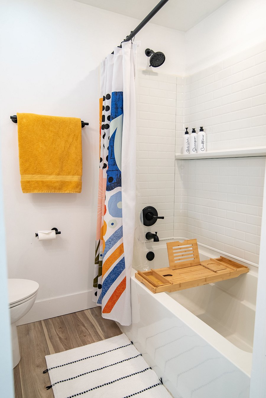 The full bath comes equipped with an in-ceiling heater for your comfort!