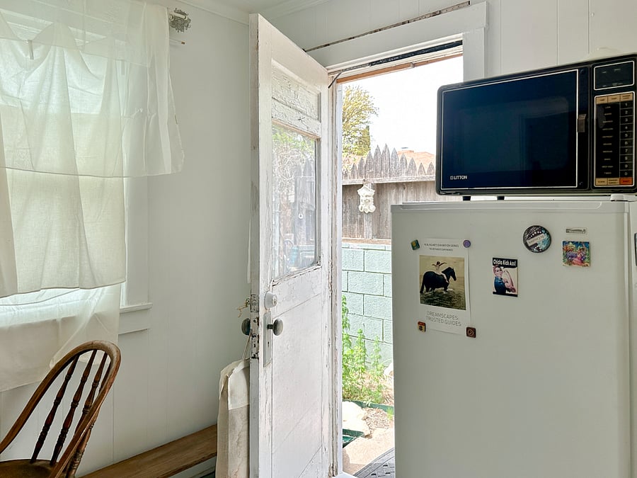 View through the back door.