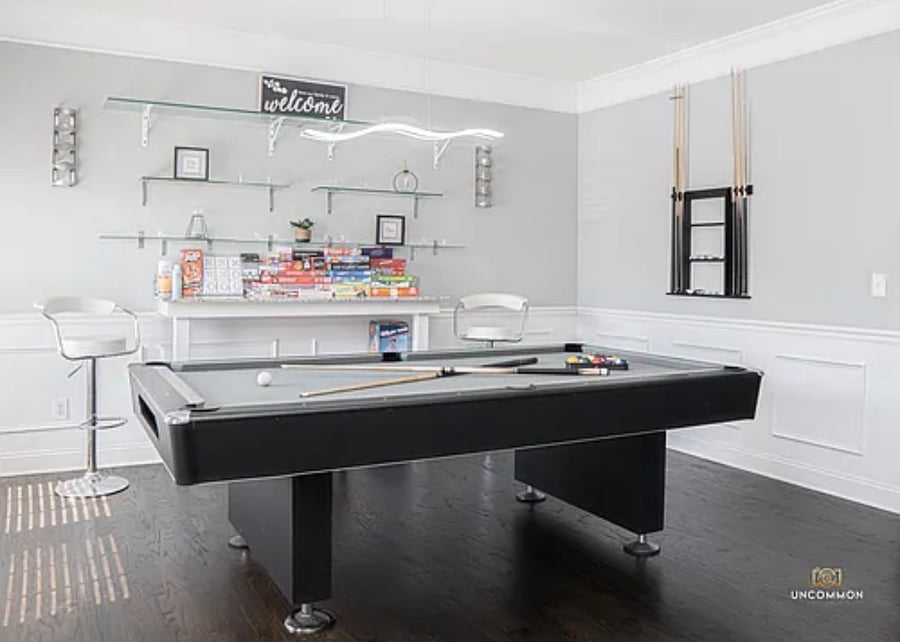 Pool Table/game area.
