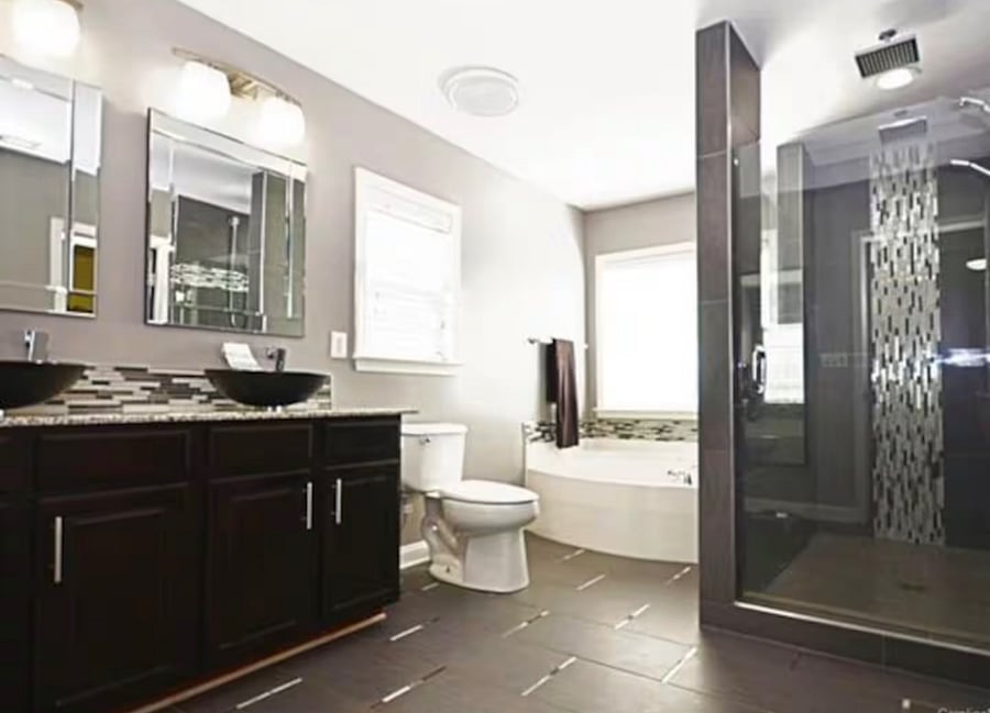 Master Bathroom with HUGE walk-in shower.