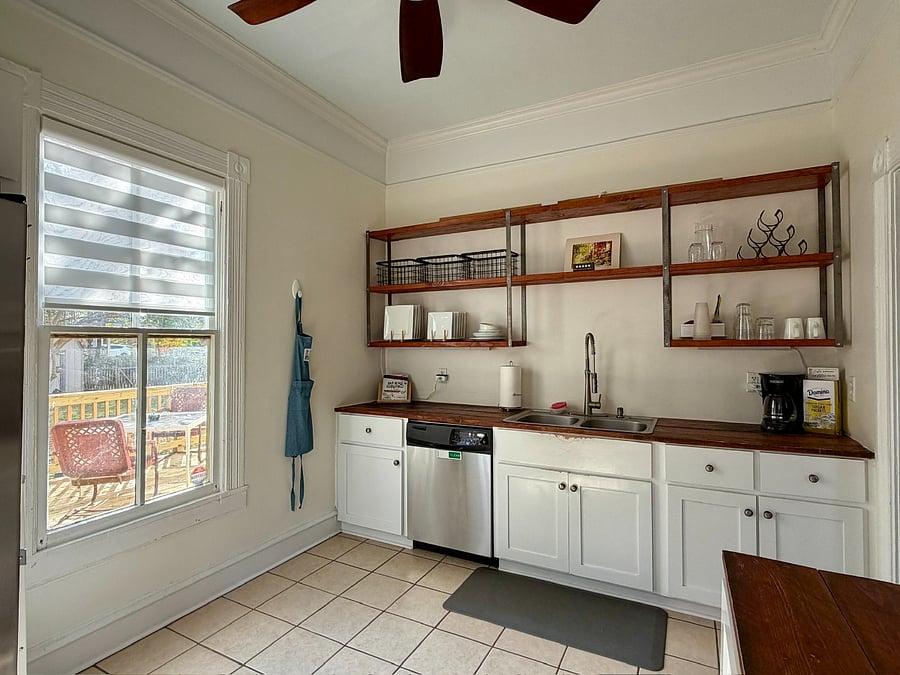 Kitchen serving area.