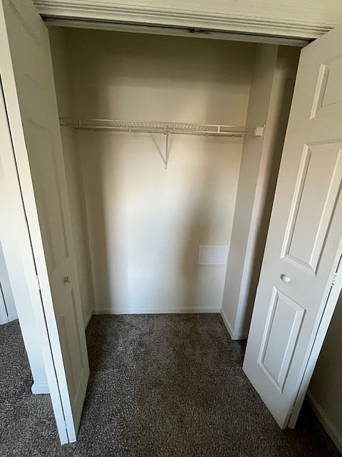 Plenty of space here in bedroom closet. Additional closet space in hallway if needed.