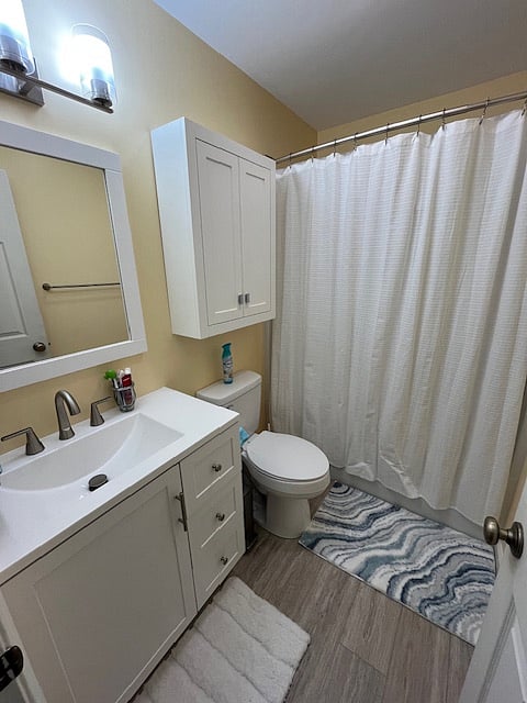 Bathroom remodeled in 2025 and conveniently right outside of bedroom. 