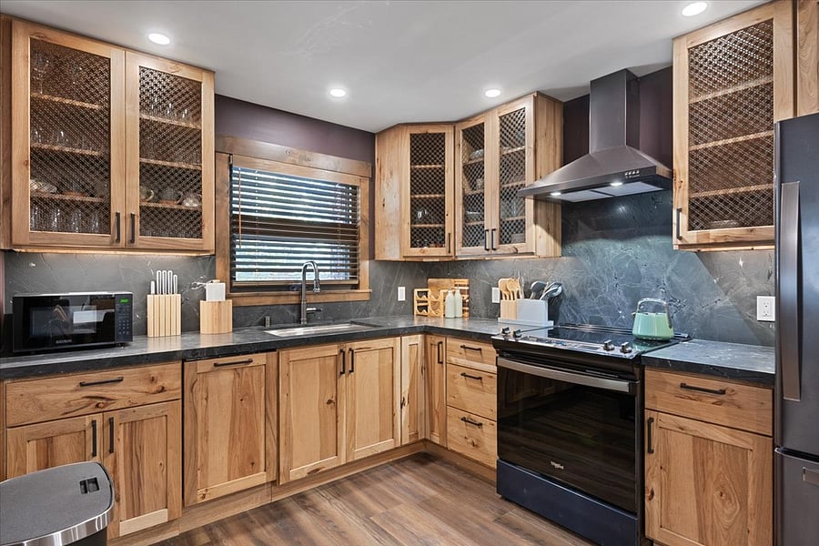 Fully stocked kitchen