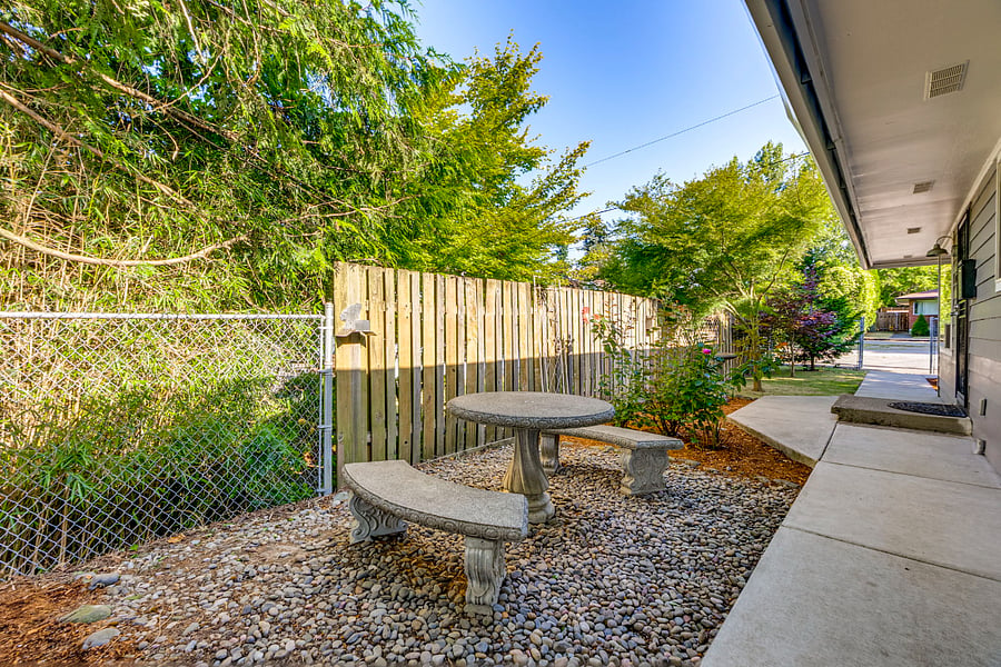 Shared picnic space.