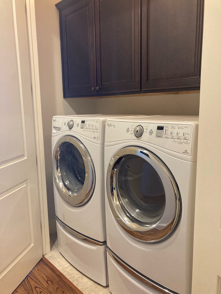 Access to front loading washer and dryer on third floor
