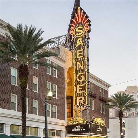 Saenger Theater across the street