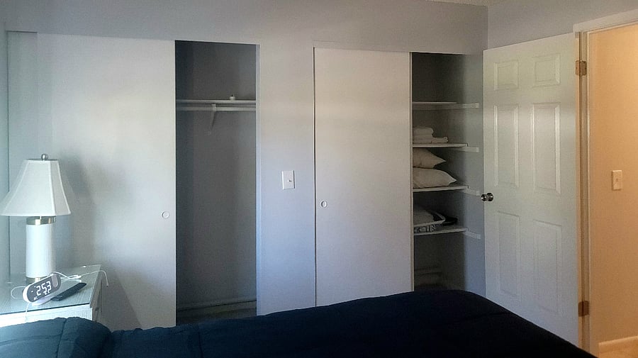 Abundant closet space
