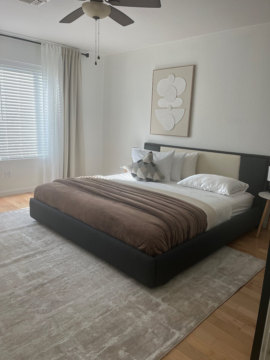 Master bedroom one king bed