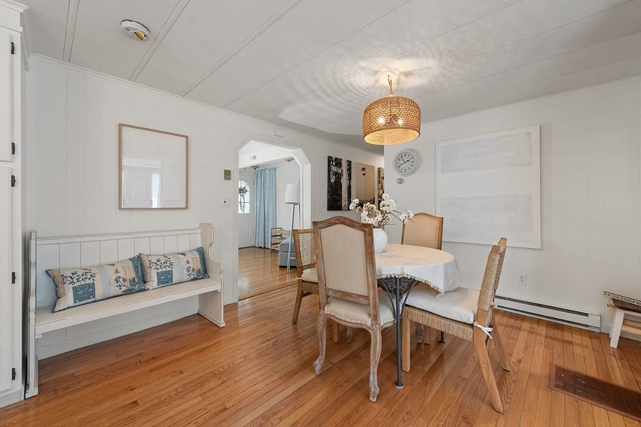 Separate dining area with extra seating