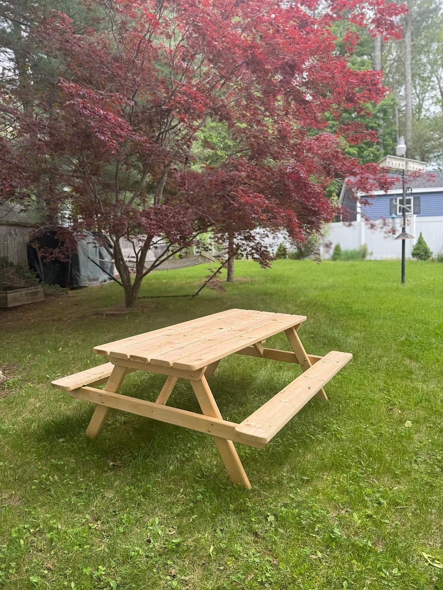 Picnic table for outside dining or picnics
