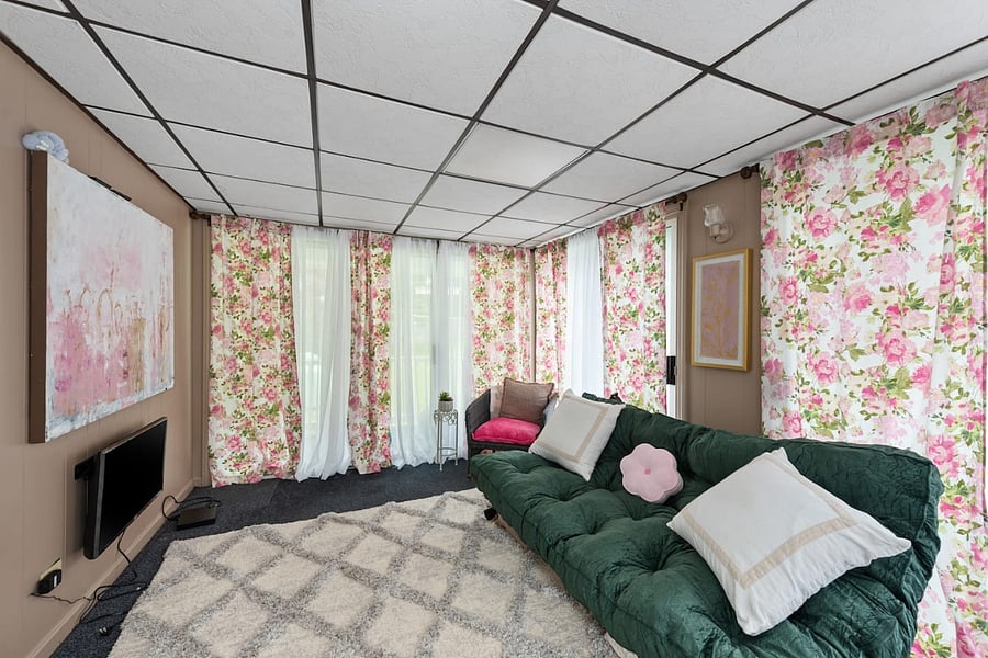 Perfect space for kids or teens to hang out separate from adults.