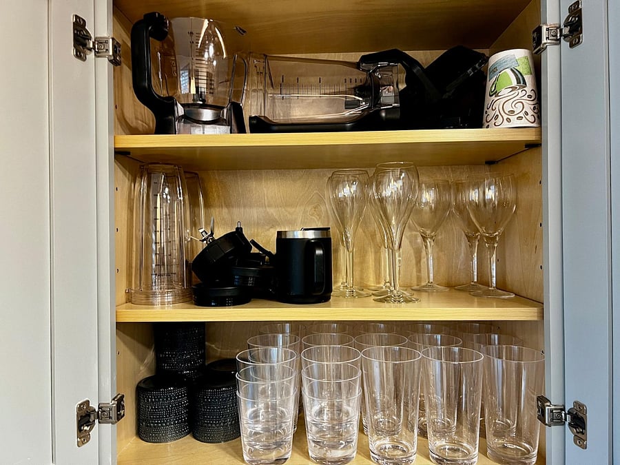 Fully stocked kitchen