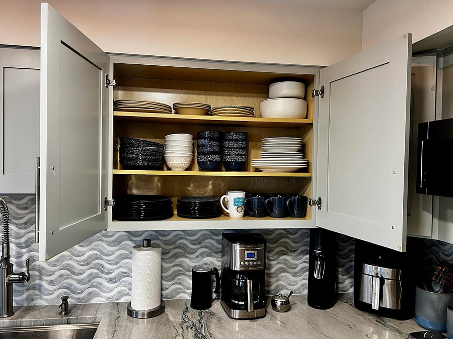 Fully stocked kitchen