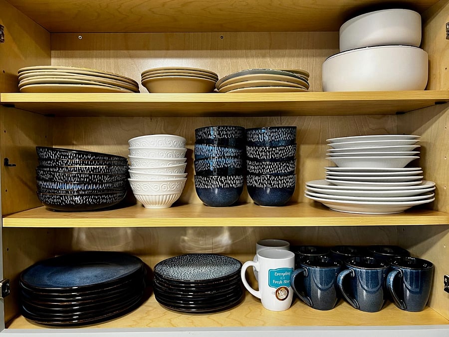 Fully stocked kitchen