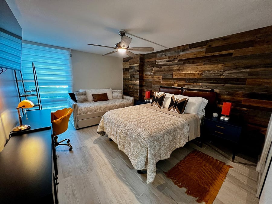 Second bedroom with queen & trundle bed