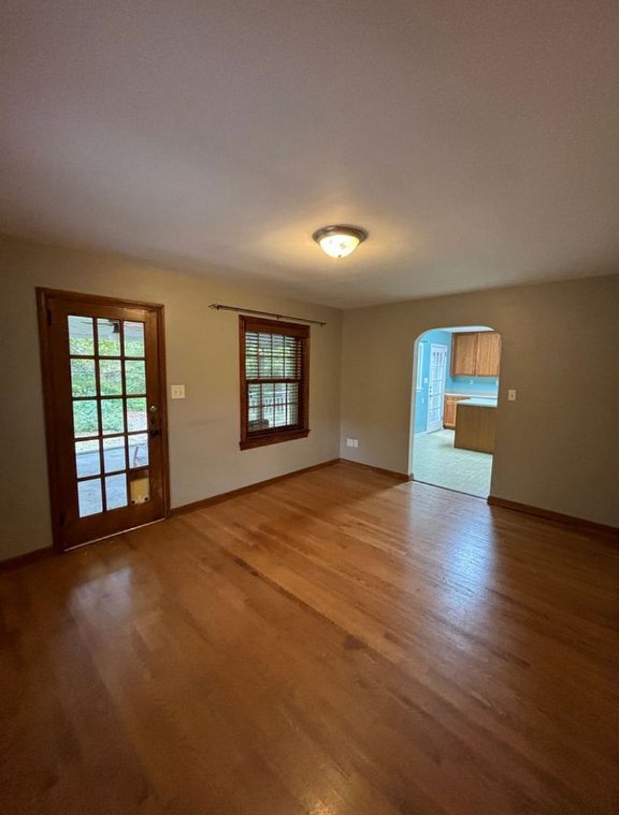 Dining room with screened-in porch
