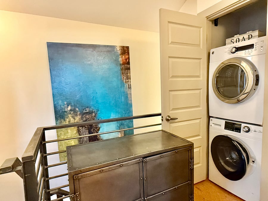 Convenient washer & dryer upstairs next to bedrooms