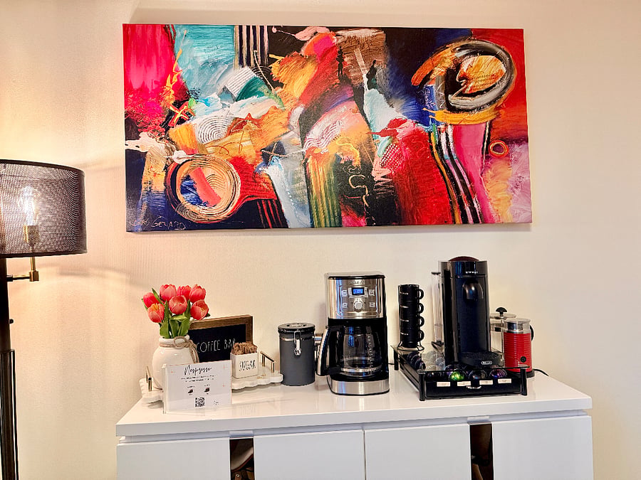 Everything you could need at your own coffee bar for a quintessential Seattle stay!