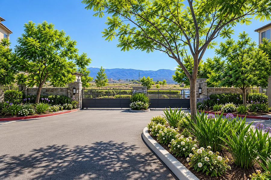 Entrance To Gated Community