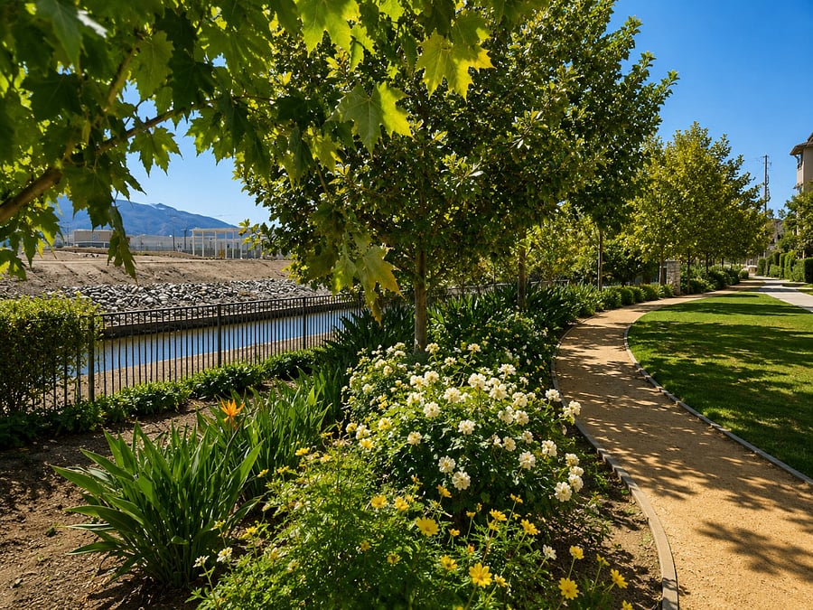 Walkway around the community veiwing the Creek