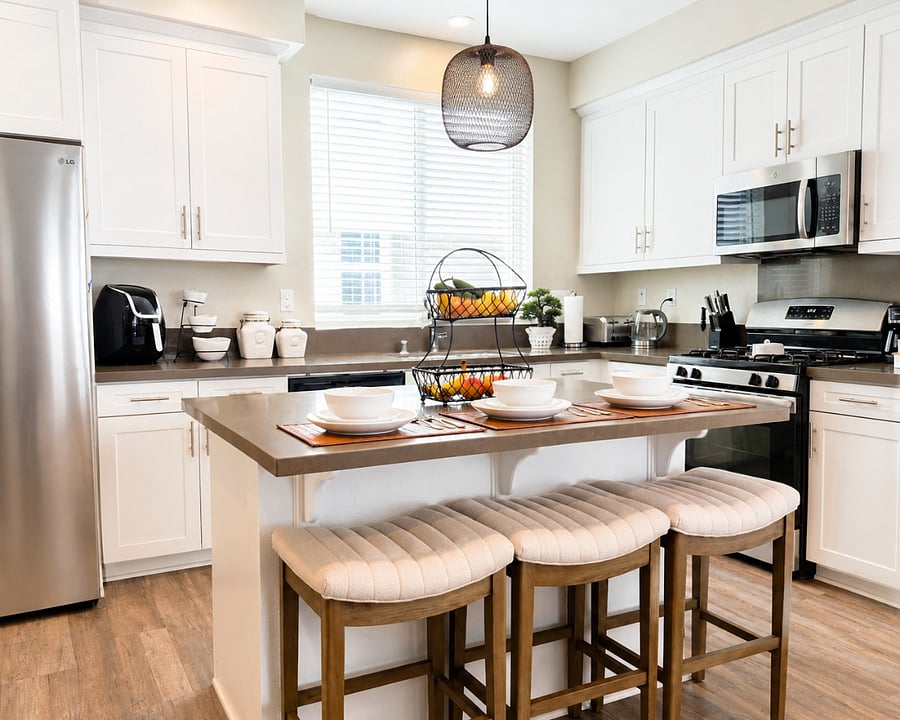 Shared Kitchen area with one other guest.