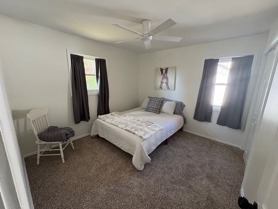 Bedroom, rear side of home