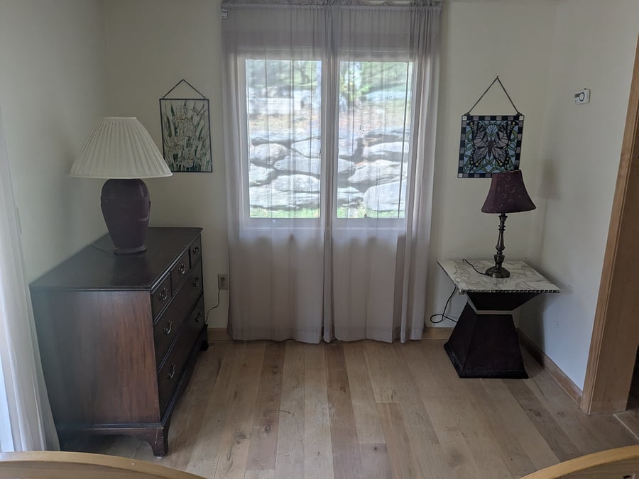 first floor bedroom. Two twin beds (opposite side of the room - see the next photo) OR can substitute full or queen bed instead of twin beds