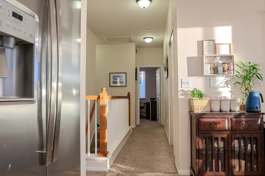 The hallway to the bedrooms.