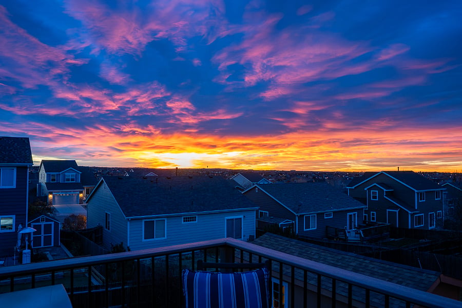 This home has an unobstructed view of the Eastern plains so you will see many spectacular sunrises if you're an early riser.