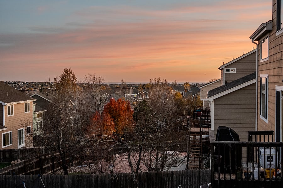 Although the sun sets in the West, the South East view is unobstructed, giving beautiful sunsets as well as sunrises!