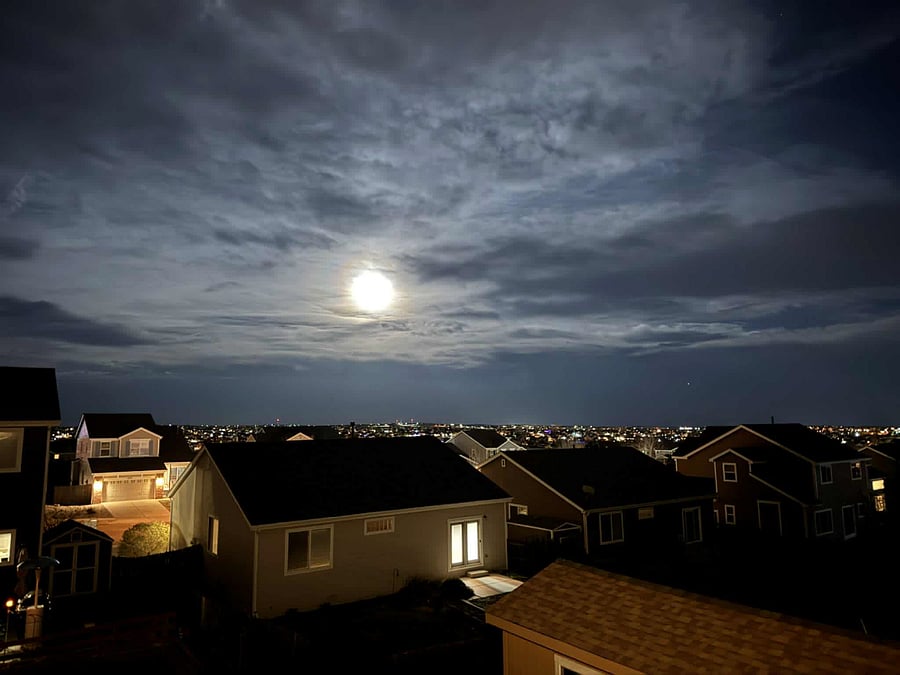City lights view and spectacular moon rises!