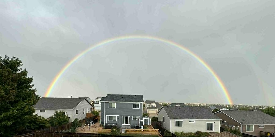 Rainbows are quite common here in Colorado Springs during the Summer.
