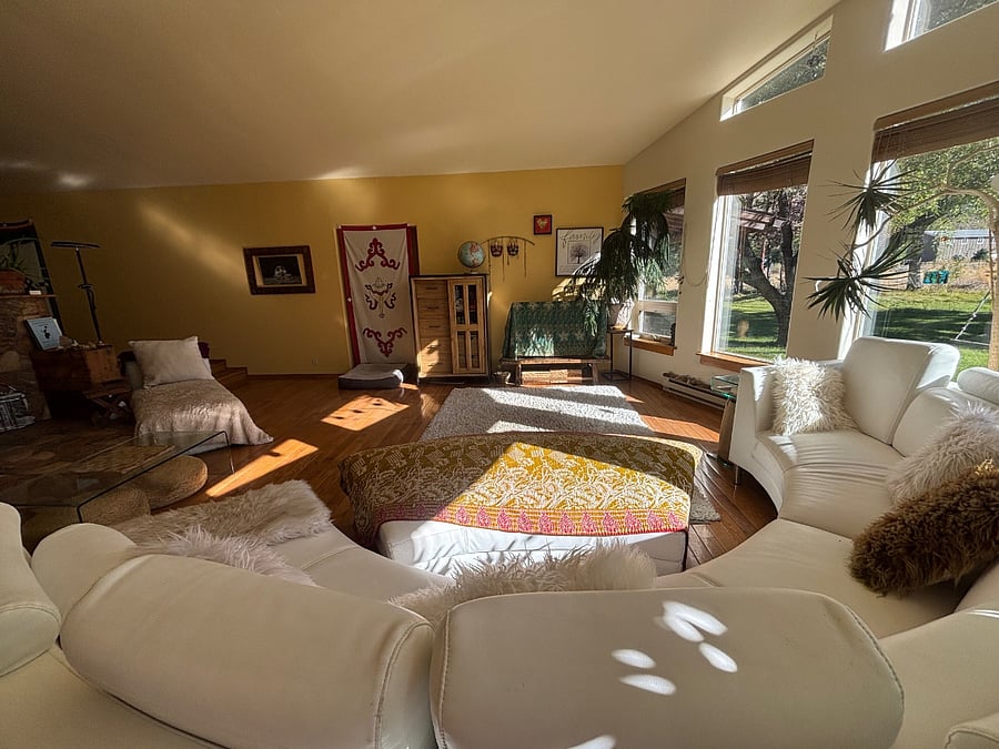 family room from entry view