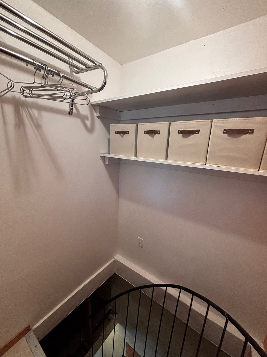 "Nest" upper entry room above spiral stairs
