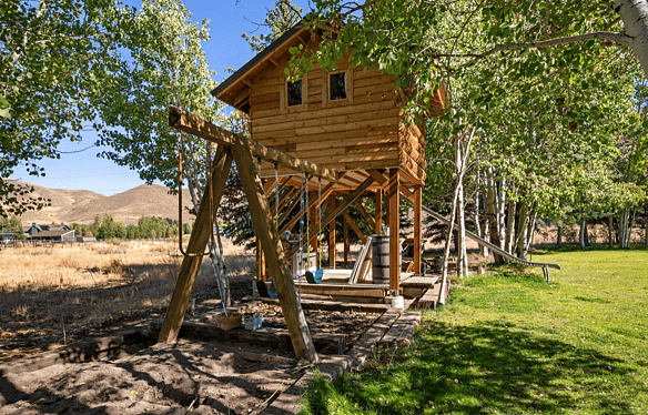backyard play structure main house