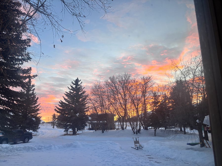winter sunset southern views