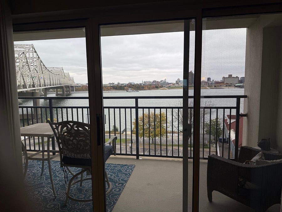 View out from tv area.