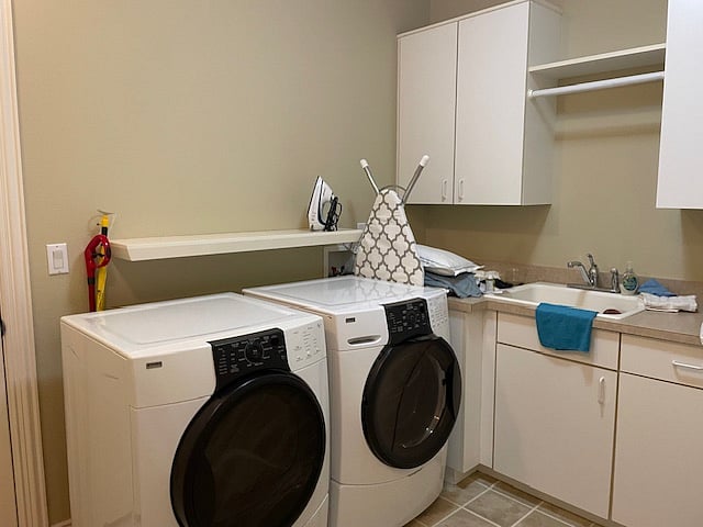 Washer and dryer available, an iron board and iron!